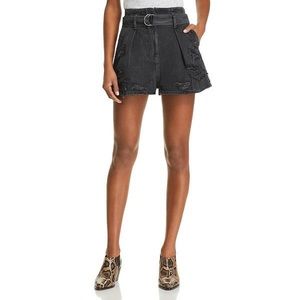 Iro Distressed Belted Shorts